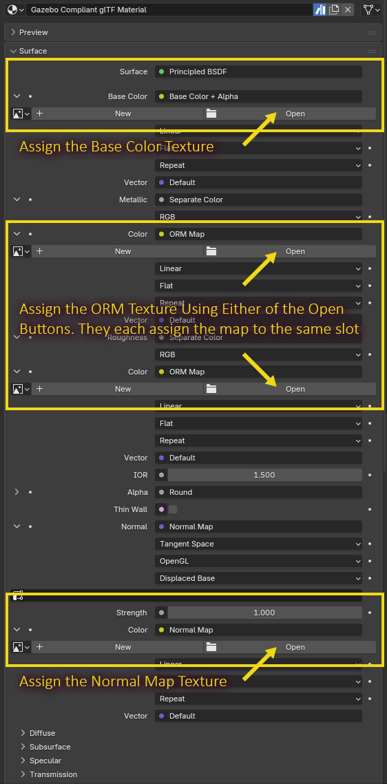 Assign Textures to the Material